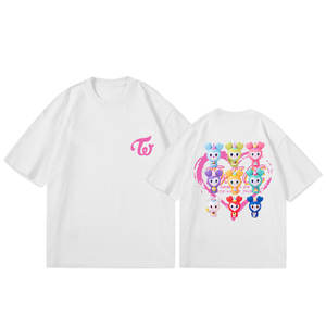 Venta al por mayor Kpop Idol Gourp TWICE Cartoon Lovely MOMO SANA Camiseta de <span class=keywords><strong>manga</strong></span> corta - Product Image 4