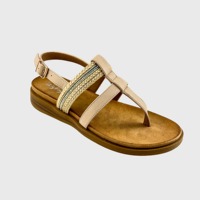 Sandales plates d'été élégantes pour femmes, tissées, à bout ouvert, avec bride arrière, confortables, à semelle souple, antidérapantes, à bride en T, pour la plage