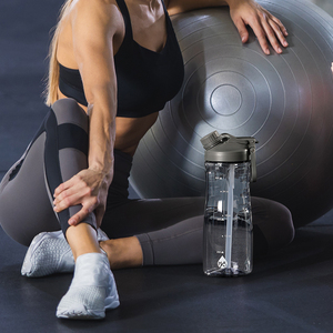 Grande Sport Plastic <strong>Water</strong> <strong>Bottle</strong> With Duo Refresh Lid Straw <strong>Large</strong> Capacity Reusable Leak Proof for Gym Hiking Travel - Product Image 4