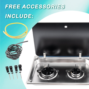 Fornello a Gas JDA Premium in Acciaio Inox 304 di Grado Alimentare con 2 Bruciatori per Camper, Roulotte, Barche e Motorhome - Product Image 6
