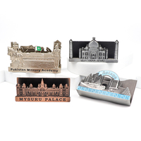 Porte-cartes de visite en métal personnalisé en alliage de zinc, souvenir touristique de pays, design sur mesure
