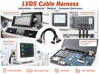 Kabel LVDS Fleksibel LCD 20Pin 30Pin 40Pin 51Pin yang Dikustomisasi Pabrik, Kabel Pasangan Terpilin LVDS FI-X30H FI-X51H
