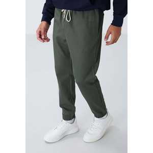 Pantalon de survêtement texturé kaki pour homme, taille élastique, décontracté, respirant, coupe standard - Product Image 2