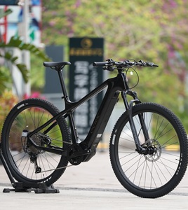 Venta al por mayor de fábrica: Bicicleta eléctrica de montaña de carbono EM8 con motor central de 48V 500W 750W, 27.5/29 pulgadas, M6100/12s+m560/500w+48v14a, High Bike - Product Image 5