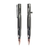 Pulpen Kayu Model Senapan Bolt Action Custom dengan Ukiran Logo, Isi Ulang, Hadiah Personal