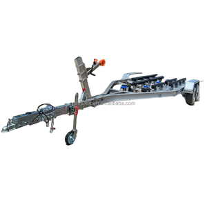 CE ISO-zertifizierte Aluminium-Boots anhänger 2500KG Last Hochleistungs-Tandem-Bass-Boots anhänger Alu-Karavan-Anhänger mit Führungs schiene - Product Image 1