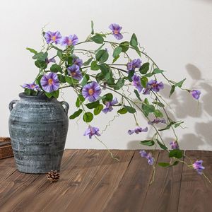 Fleurs artificielles de volubilis Meng Jie à longues tiges, arrangement floral en soie pour la décoration intérieure et les accessoires de mariage - Product Image 2
