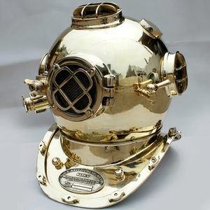 Casque de plongée de la marine américaine en laiton antique décoratif - Product Image 1