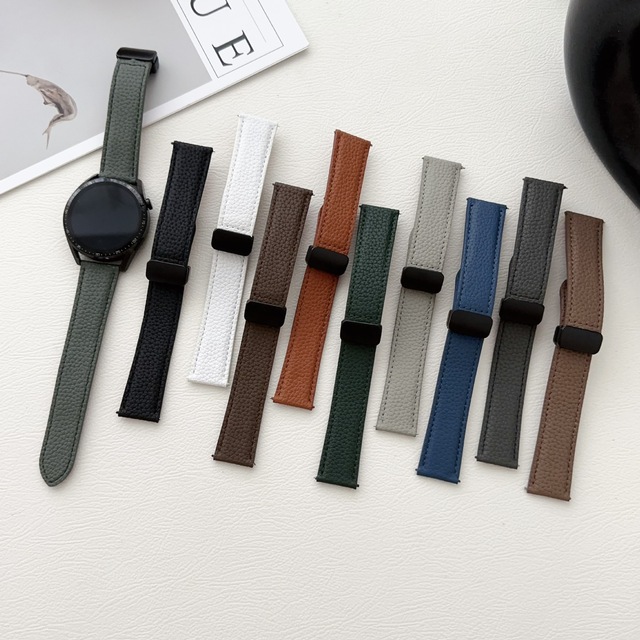 For Huawei Watch Strap Magnetic Buckle Strap Replacement Leather Smart Watch Wrist Band for Huawei Watch 10 9 8