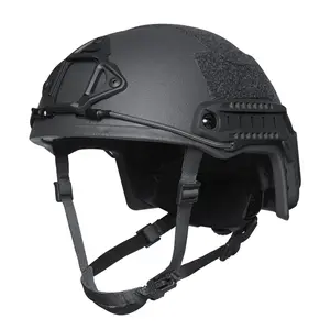 black FAST tactical helmet made of PE material