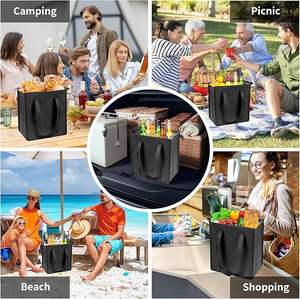 定制可重复使用的无纺布软购物杂货店野餐绝缘手提袋食品配送隔热食品冷却器袋 - Product Image 4