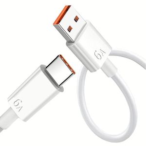 Cable de Carga Rápida USB C de 1M para Teléfonos Móviles, 6A, Cable de Datos para Huawei Mate60, ZTE 40, Pura 70, P60 Pro, Venta al Por Mayor - Product Image 1