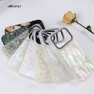 Étui de téléphone personnalisé Aikusu en nacre rose, bleu et violet pour iPhone 17, 16, 15, 14, 12, 11 Pro Max - Product Image 6