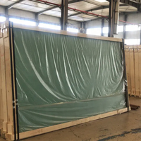Panneaux de verre trempé courbé découpés sur mesure par CNC, verre de sécurité renforcé pour l'architecture, vitrines, portes tournantes