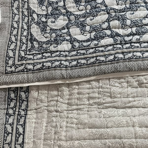 Meilleur luxe tendance fait à la main Premium Design meilleur HotSale haute qualité coton matelassé couvre-lit ensemble léger broderie imprimé - Product Image 1