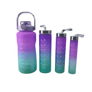 Bpa Gratis 3 In 1 Set Fles Kinderen Motiverende Waterfles Plastic Waterflessen