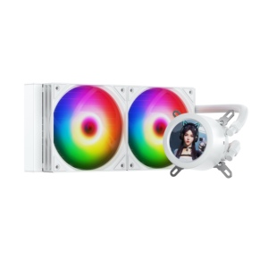 Nuevo diseño, de 240mm <span class=keywords><strong>Cpu</strong></span>, pantalla LCD a todo Color de 1, 2,1 pulgadas, refrigeración por agua con ventilador Argb de 5V, enfriador blanco de agua fuerte para <span class=keywords><strong>Cpu</strong></span> - Product Image 2
