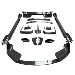 Nouveaux kits de carrosserie de conversion automobile en fibre de carbone sèche brillante de style MSY, avec lèvre avant, diffuseur arrière et spoiler pour Série 7 G70 - Product Image 1