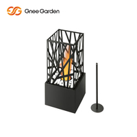 Brûleur à bioéthanol de table portable haut de gamme moderne en métal pour intérieur/extérieur avec télécommande, écologique et sûr