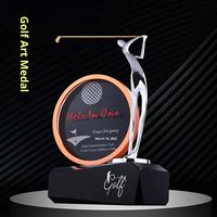Trofeo de Golf de Metal con Diseño Personalizado, Grabado y Impresión Digital para Recuerdos Deportivos