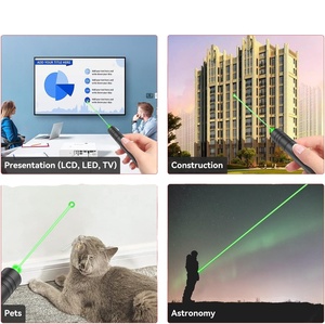 Puntero Láser Verde de Largo Alcance, Bolígrafo Láser Verde de Alta Potencia de 3000 Metros para Senderismo, Juguete Láser para Gatos, Carga USB, Luz Verde - Product Image 2