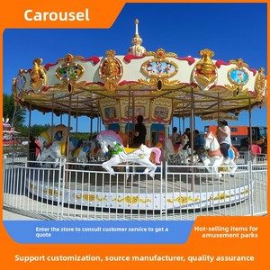24/36 koltuklar lüks yeni Model atlıkarınca büyük çift katmanlı dönen at eğlence ekipmanları alışveriş merkezleri kareler parklar yapılan - Product Image 3