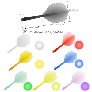 ريشات سهام (فلاتس) من الراتنج الصناعي المتين والخفيف الوزن، 2 جرام، مقاومة للرمي، بنمط سهام SUP، مجموعة من 3 قطع، سهام قصيرة ومتوسطة، مخصصة - Product Image 5