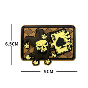 Patch Tattico Joker Skull Death Card Spades |   Tessuto 3D in PVC Resistente all'Acqua, Ecologico, su Misura per Bracciali e Zaini - Product Image 5