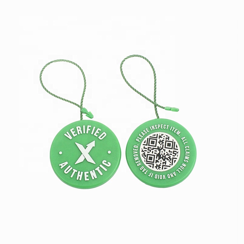 Garment Seal Tags Maker Custom 3D Embossed Brand Name Logo Plastic Hang Tags String Locks for Shoes