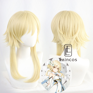 Pour Genshin Impact Venti Keqing Barbara Diluc Kaeya <span class=keywords><strong>Noelle</strong></span> Ambre Cosplay Perruques Résistant À La Chaleur Cheveux Synthétiques Anime Inspiré - Product Image 2