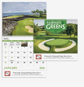Calendriers personnalisés 2027 avec logo sur spirale pour fairways et greens – Cadeau promotionnel <span class=keywords><strong>de</strong></span> golf haut <span class=keywords><strong>de</strong></span> gamme en gros - Product Image 6