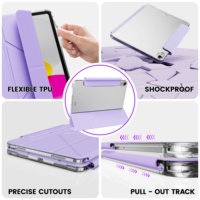 Coque transparente coque arrière transparente pour Apple iPad Pro 11(M4) 2024 avec boucle pour protéger le stylo