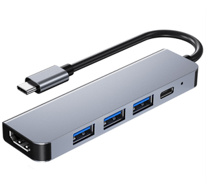 Estación de acoplamiento USB C para MacBook, portátil, monitor dual, 5, 1, cable de concentrador, estación de acoplamiento para monitor dual, USB 2.0/SD/TF/USB3.0/USB2.0, stock - Product Image 1