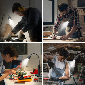 Dẫn ánh sáng làm việc với cổ ngỗng linh hoạt và cơ sở từ tính, ống kính <span class=keywords><strong>Zoomable</strong></span> T6 Đèn pin <span class=keywords><strong>LED</strong></span> chiếu sáng cho băng ghế làm việc, sửa chữa tự động - Product Image 4