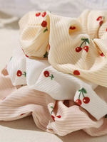 Élastiques à cheveux simples et mignons à imprimé floral de fraises, design mignon, tissu 11 cm, style européen et américain
