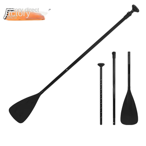 Pagaie de surf <span class=keywords><strong>SUP</strong></span> portable en alliage d'aluminium détachable à trois sections à tête unique Double rainure Anti-rotation - Product Image 1