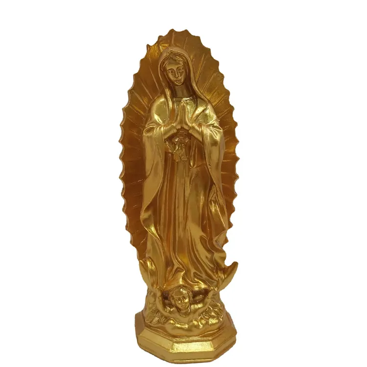 SYL Hot sell Mexico Virgin Mary Religious Resin Sculpture art crafts Home decoration Exquisite Gift