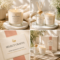 Ensemble de diffuseurs à bâtonnets et bougies parfumées en cire de soja faits main, tendance, nouveauté, luxe, pour la Saint-Valentin, décoration d'intérieur