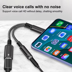 2026 2 in 1 Usb Type C to 3.5mm Headphone Jack Adapter Charge Audio <strong>Adaptor</strong> <strong>for</strong> S22 Note - Product Image 3