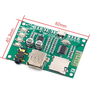 โมดูลเครื่องขยายสัญญาณเสียงระบบ UART BT201 5.0พร้อมการ์ด TF สำหรับเล่นสเตอริโอ - Product Image 1