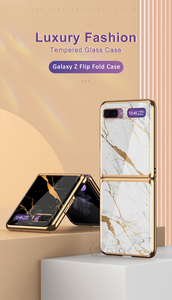 Sang Trọng Tempered Glass Trường Hợp Đối Với Samsung Galaxy Z Lật Gấp 2 5G Mạ Cạnh Bảo Vệ Bìa Đối Với Samsung Z Lật Gấp 3 5G Trường Hợp - Product Image 4