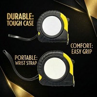Ruban à mesurer en acier vierge pour sublimation avec logo personnalisé imprimé par transfert thermique, personnalisable pour cadeaux promotionnels et affichage photo