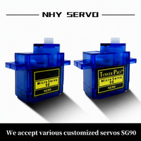 Moteur servo numérique micro SG90 sans noyau 9g, rotation à 180 degrés, engrenage en plastique pour avion RC, hélicoptère, drone, robot pour le bricolage