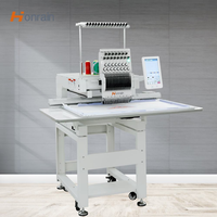 Machine à broder HONRAIN à tête unique, 12/15 aiguilles, grande surface 800*500, machine à broder professionnelle pour casquettes et vêtements