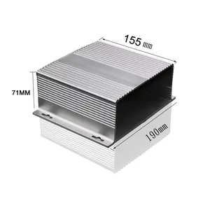 Boîtier électronique en métal pour amplificateur audio de voiture Boîtier pour amplificateur de puissance en aluminium extrudé anodisé argenté pour instrument personnalisé