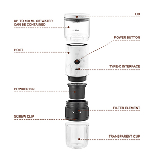 Everich Ventes Chaudes Moulin <span class=keywords><strong>à</strong></span> <span class=keywords><strong>Café</strong></span> Électronique Rechargeable Sans BPA <span class=keywords><strong>Machine</strong></span> <span class=keywords><strong>à</strong></span> <span class=keywords><strong>Café</strong></span> en Capsules <span class=keywords><strong>avec</strong></span> <span class=keywords><strong>Filtre</strong></span> <span class=keywords><strong>à</strong></span> Gouttes - Product Image 3