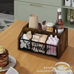 Étagère de rangement en bois massif, plateau en bambou, étagère de rangement multi-compartiments en bois pour bouteilles d'épices sur comptoir de cuisine - Product Image 3