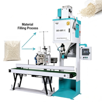 Machine d'ensachage de granulés d'aliments Ewinall DCS-50FE-C résistante à la corrosion, 50 kg, avec alimentation à double cylindre pour une longue durée de vie