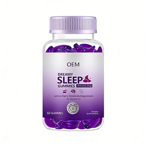 Integratore in Gommose per il Sonno e la Memoria, OEM/ODM Personalizzato, Etichetta Privata, Senza Zucchero, Naturale, Vegano, con 5mg di Melatonina, Magnesio e Vitamina D - Product Image 1