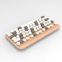 Vente flash Clavier rétro sans fil 2,4 G Clavier de projection USB coloré pour ordinateurs Nouveau design